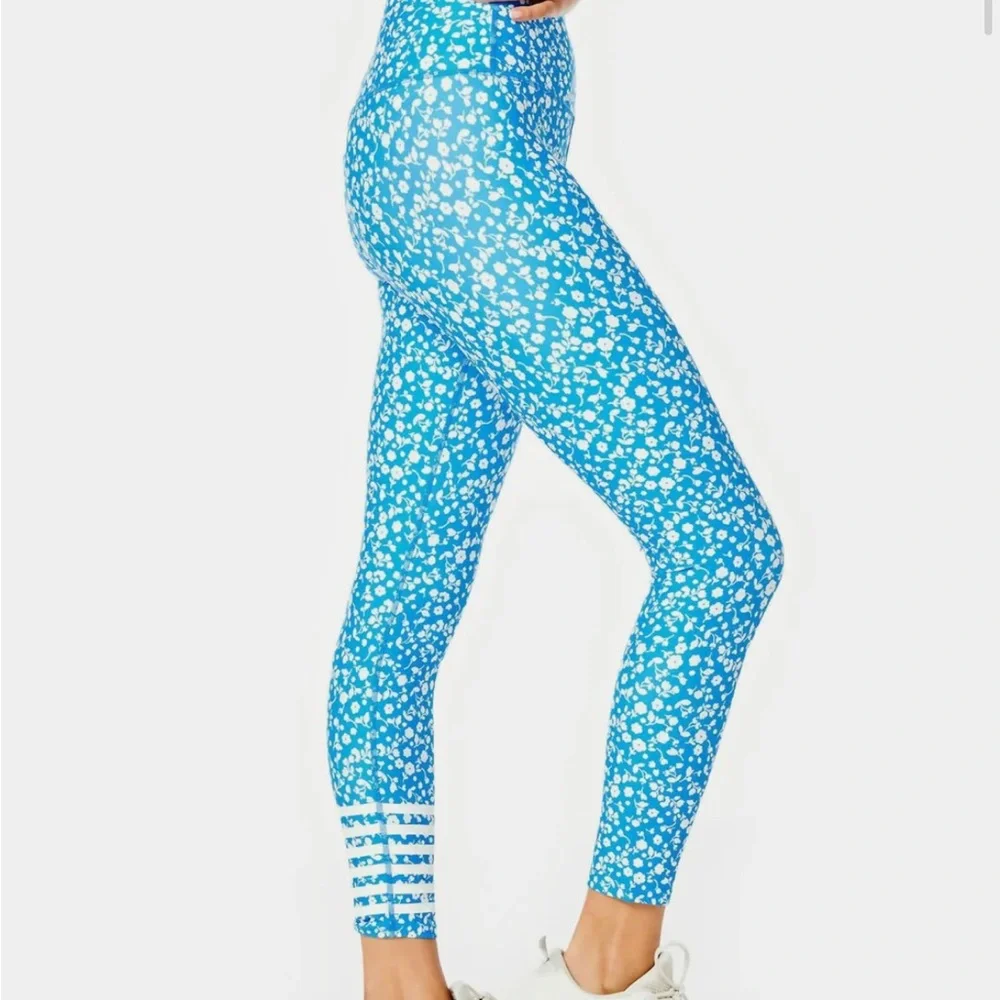 Addison Bay Blue and White Patterned Leggings - Picture 3 of 6